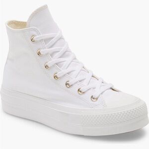 Converse White Platform High-Top Sneakers